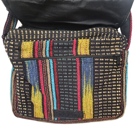 NWT Brown Hemp Messenger Bag Flap 2 Front Zipper Pocket- Lg Main Pocket - Picture 3 of 6